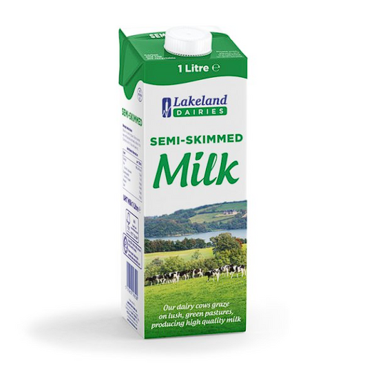 12 Semi-Skimmed Milk 1 Litre