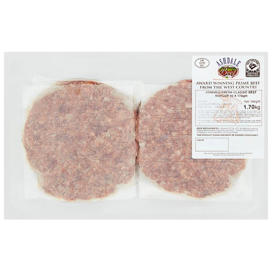 Classic Beef Burger 10 x 170g (1.70kg)