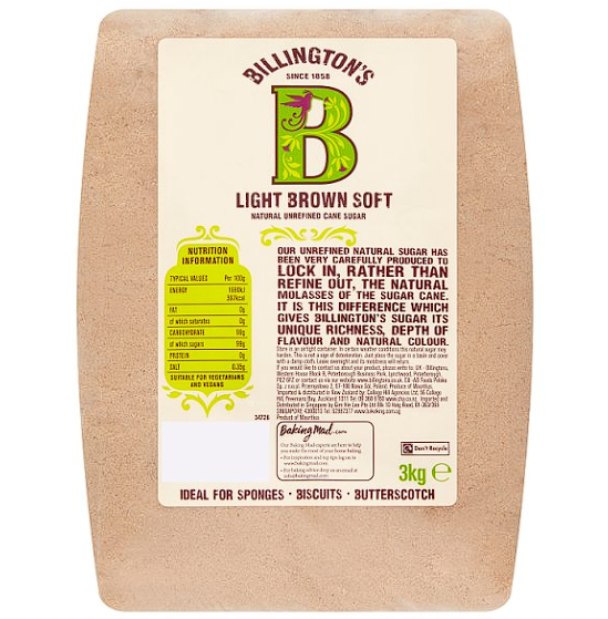 Light Brown Soft Natural Unrefined Cane Sugar 3kg