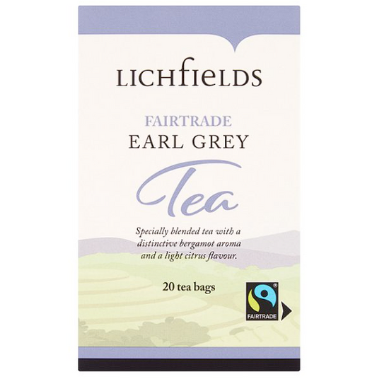 Lichfields Fairtrade Earl Grey 20 Tea Bags 40g