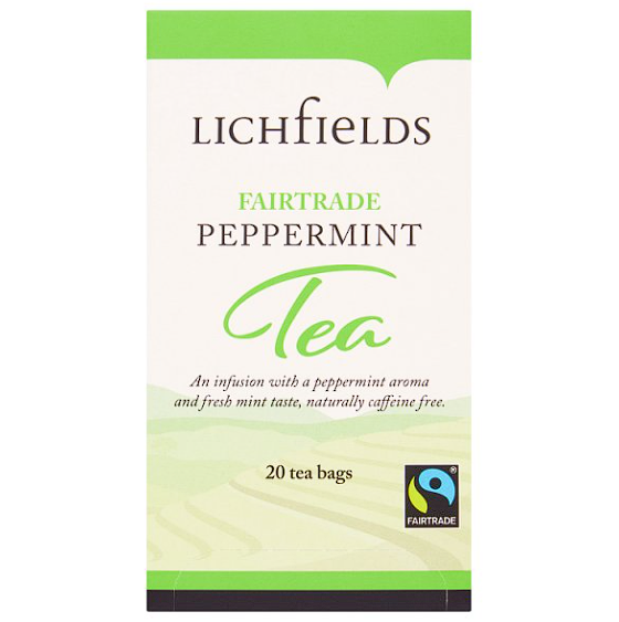 Lichfields 20 Fairtrade Peppermint Tea Bags 30g