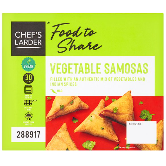 30 Vegetable Samosas 900g