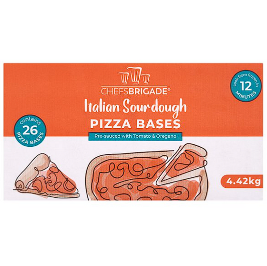 26 Italian Sourdough Pizza Bases 4.4Kg