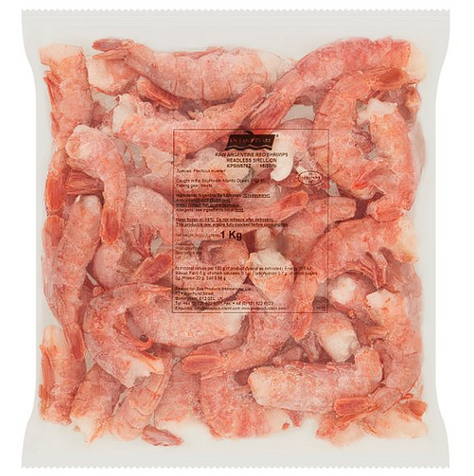 Raw Argentine Red Shrimps 1kg