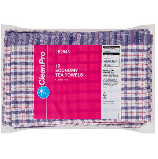 10 Check Tea Towels