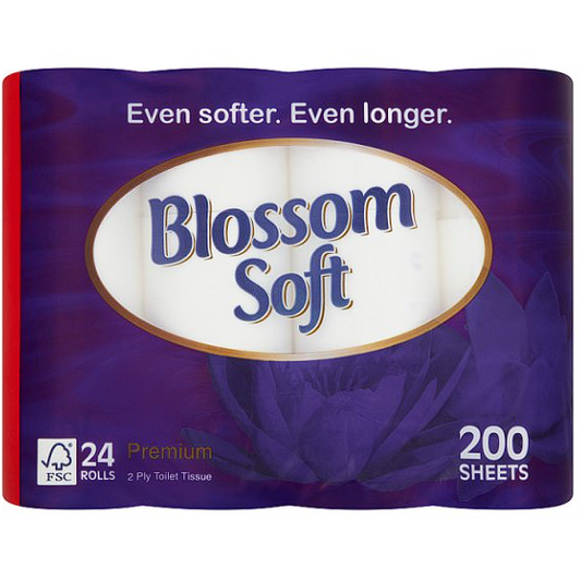 Soft Premium 2 Ply Toilet Tissue 24 Rolls