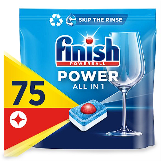 FINSH POWER dishwasher tablets.