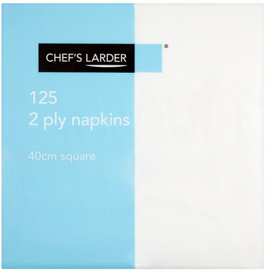 10 packs of 125 Napkins 40cm Square