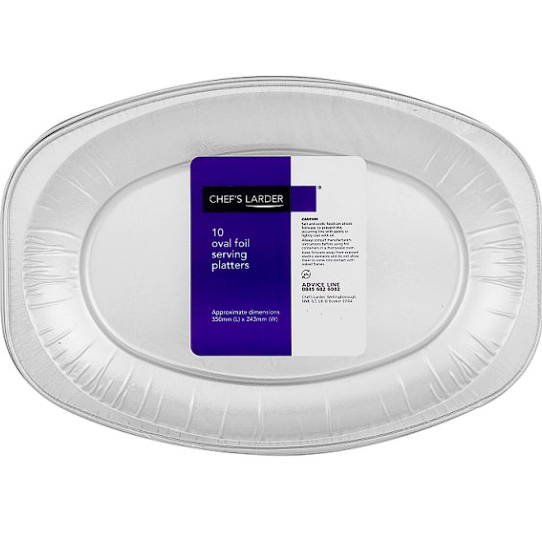 10 Oval foil Serving Platters