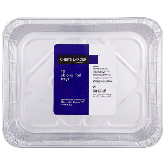 10 Oblong Foil Trays