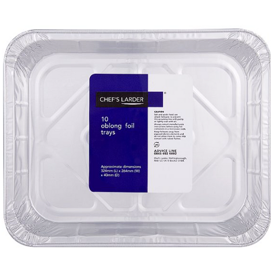 10 Oblong Foil Trays