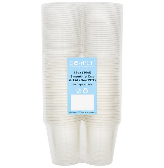 500 Smoothie Cup & Lid Clear 30cl