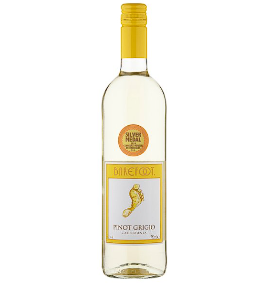 6 x Barefoot Pinot Grigio White Wine 750ml